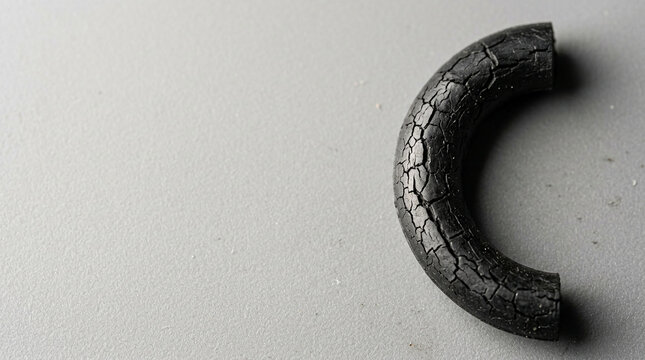 Chemically degraded and cracked rubber o-ring seal