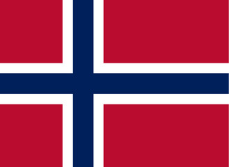 Obraz premium High resolution Norway flag vector