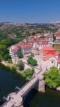 Establishing Shot of Church of Saint Goncalo and, Amarante, Portugal