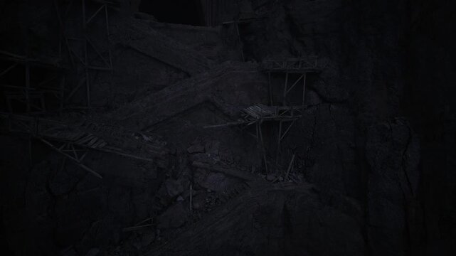 Dense tangled branches in black void with webbed textures and hollow cavities, whispering hush and thick gloom create claustrophobic atmosphere, shadowy timber