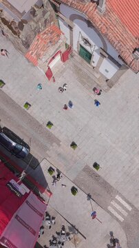 Amarante, Portugal - July 18, 2026: Top-Down View of Church of