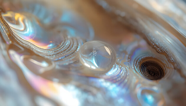 Abalone shell interior with opalescent