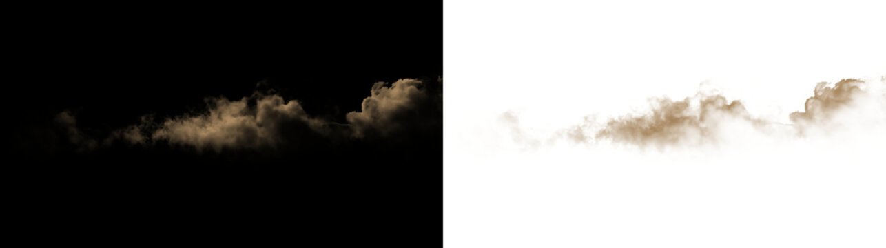 Brown smoke on a transparent background creating a subtle effect for various uses in design projects