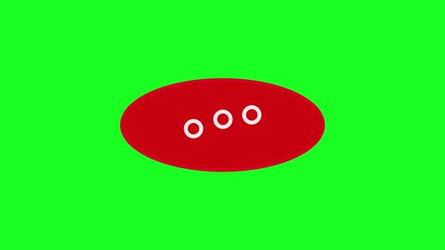 Three dot looping loading animation on white transparent background.  White dot Loading icon. Typing loading