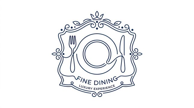 Fine dining luxury restaurant logo