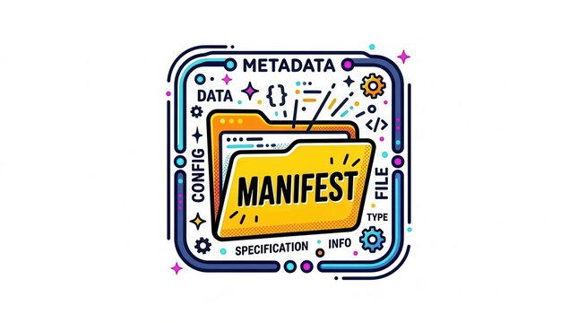 manifesto file concept with metadata