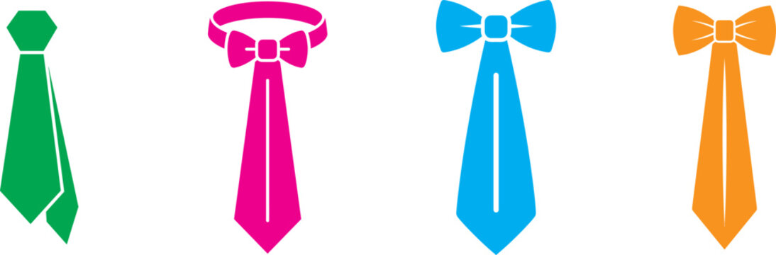 Colorful neckties and bow ties collection for festive fashion accessories during diwali day celebration and formal events