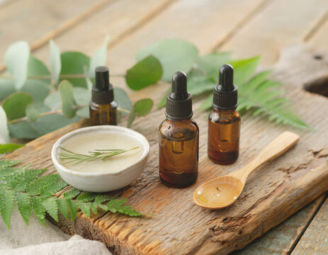 spa still life with essential oil
