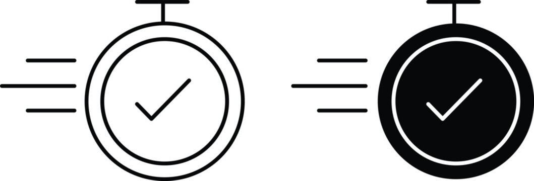 Quick response icon Fast work icon