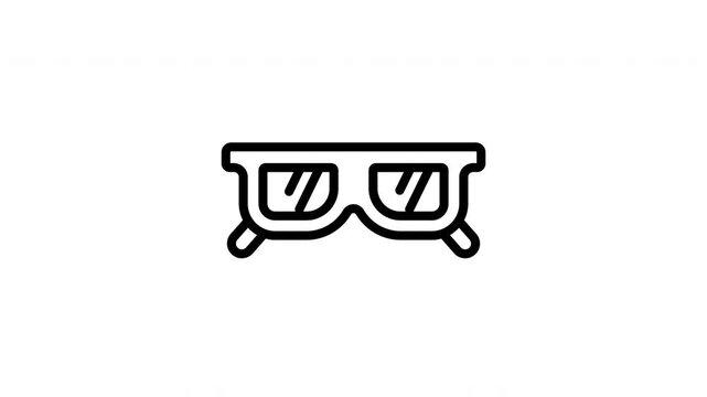 eye glasses animation icon