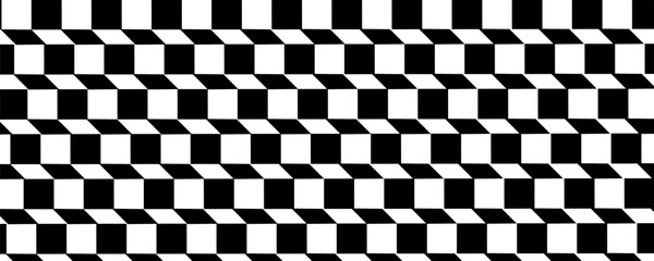 Obraz premium Checkered Harmonic Pattern. Vector Harmonic Chess Pattern.
