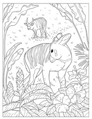cute Baby Animals Jungle Coloring Pages