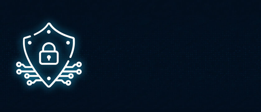 Advanced cybersecurity firewall and data privacy defense symbol