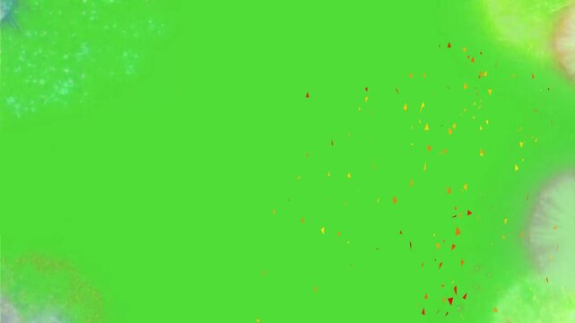 3D confetti explosion animation on greenscreen background. Perfect for celebration themes