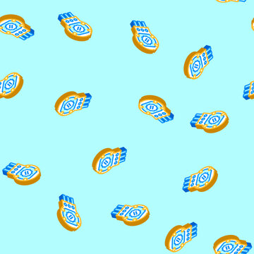 potentiometer electronic component isometric seamless pattern. potentiometer electronic component sign illustration