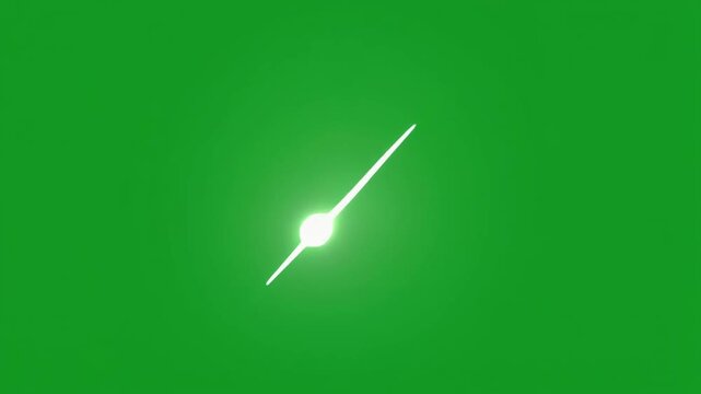 White Divider Line Growing on Green Screen Animation