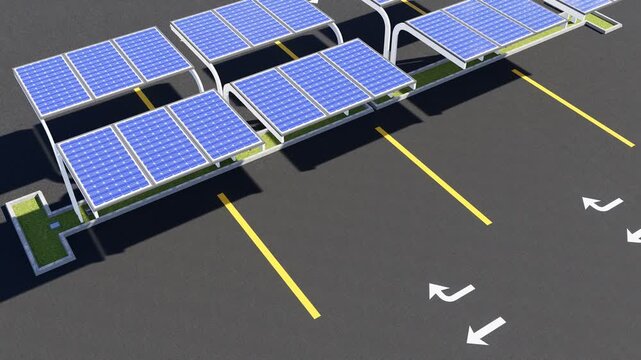 Modern electric vehicle charging station, ideal for EV technology, sustainable transportation, clean energy, electric mobility, and future infrastructure concepts. 3d animation
