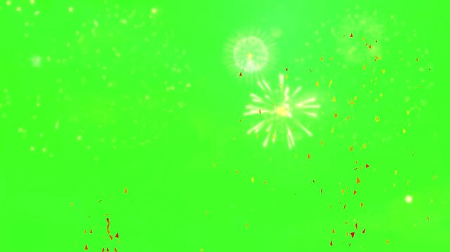 3D confetti explosion animation on greenscreen background. Perfect for celebration themes
