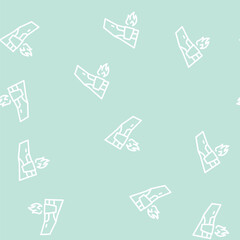 Fototapeta premium techno wing line seamless pattern techno wing thin line illustration