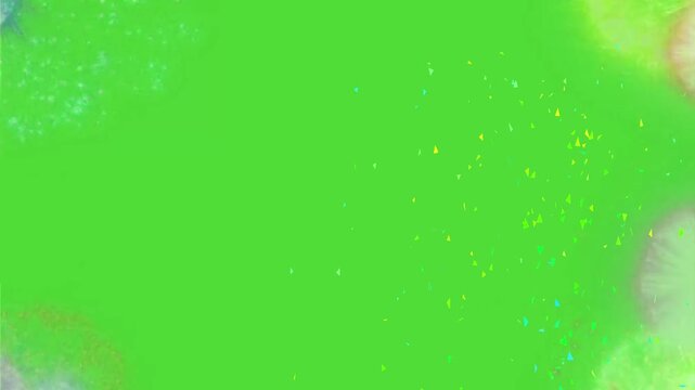 3D confetti explosion animation on greenscreen background. Perfect for celebration themes
