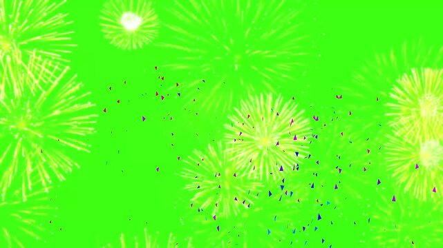3D confetti explosion animation on greenscreen background. Perfect for celebration themes