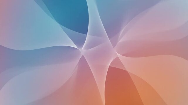 Translucent geometric petal shapes overlapping light background