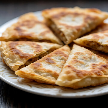 Chebureki, dough, puff pastry, filling, meat, frying pan, butter, herbs, seasoning.