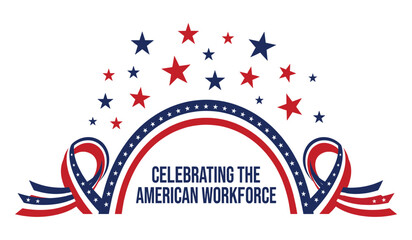 Obraz premium Celebrating the american workforce labor day concept design with workforce