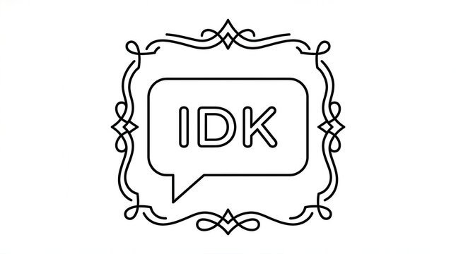 idk text, chat bubble, speech bubble