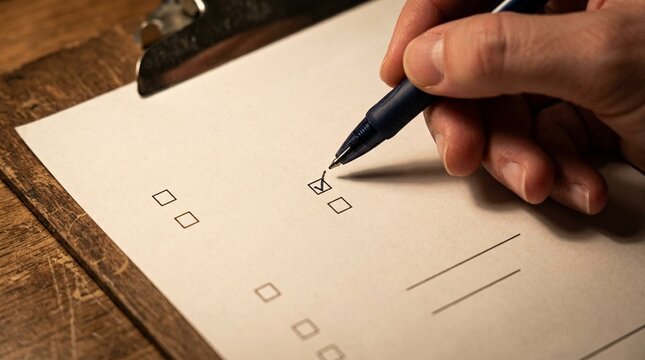 Close-crop of a Preferences Section on an Admission Intake Form Being Checked with a Pen