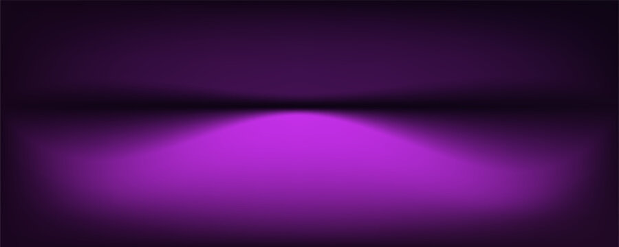 Abstract gradient podium background. Violet, purple and lilac empty 3d studio backdrop. Clean scene for product presentation mockup template. Vector illustration.