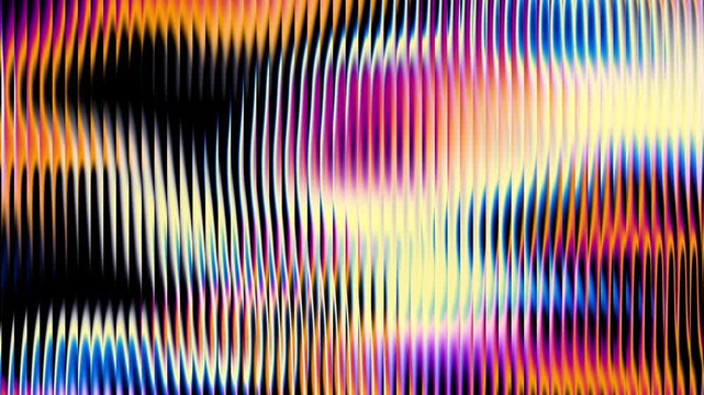 Abstract 3D render background animation with ribbed glass effect, 4K seamless looped video of modern glass, dynamic motion, vibrant colors