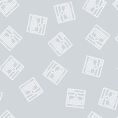 Fototapeta premium customer review line seamless pattern customer review thin line illustration