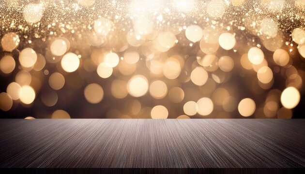 Abstract Of Christmas And Bokeh Light With Glitter Background