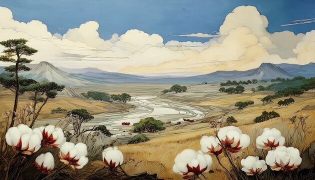 Cotton Deckled Edge Landscape A Paper