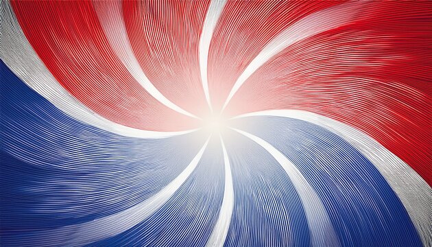 Light Center Wavy Patriotic Red White And Blue Gradient Background
