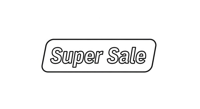 Super Sale label, discount sticker