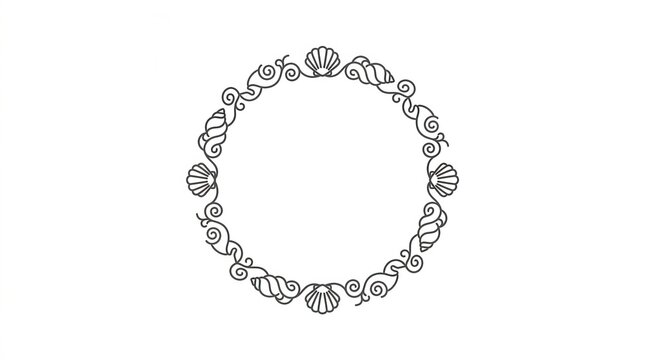seashell circle border