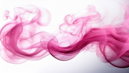 Fototapeta premium Soft Pink Smoke Wisps Swirling Gently Against A Clean Bright Backdrop For Ethereal Design Elements Isolated On Transparent Background