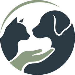 Fototapeta premium Stylish Pet Illustrations: Cats and Dogs