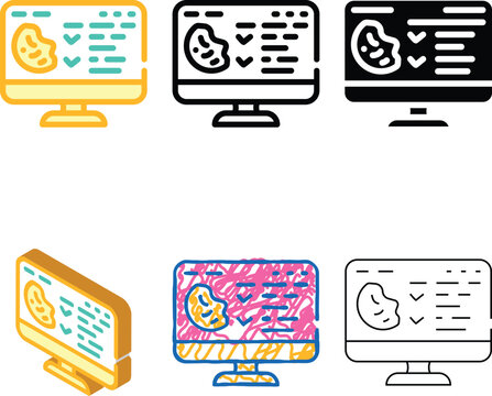 access to cookies color icon vector. access to cookies sign. set isolated symbol illustration