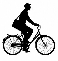Obraz premium Cyclist Silhouette