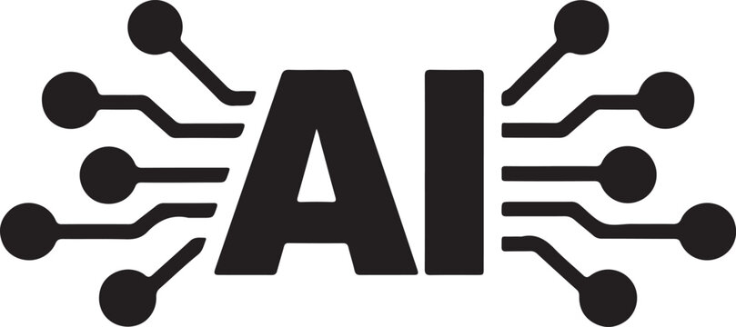 Artificial intelligence vector icon design for AI technology, machine learning, automation, and digital innovation.