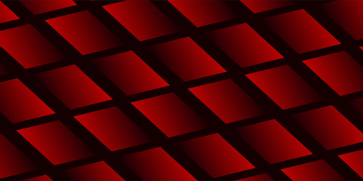 Modern abstract background in red color - geometric mosaic of rectangles with soft shadows - 3D-illustration