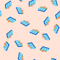 Fototapeta premium sympathectomy isometric seamless pattern. sympathectomy sign illustration
