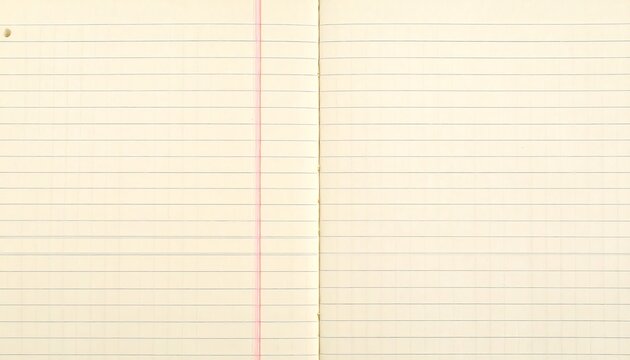Blank lined paper with red vertical margin line.