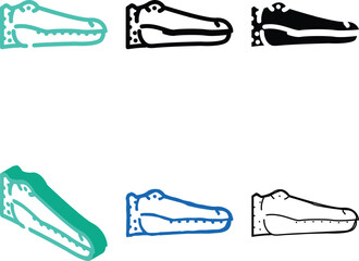 Obraz premium alligator concepts reptile animal color icon vector. alligator reptile animal sign. isolated symbol illustration