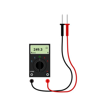 digital multimeter on white background