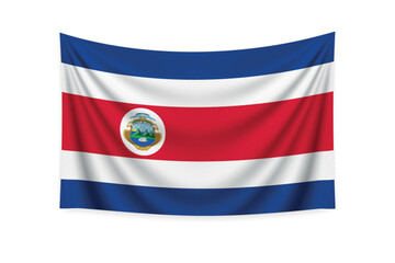 Obraz premium Costa Rica National Flag with Emblem - High Resolution