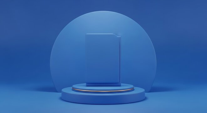 Blue crystal ball floating above a glass surface.